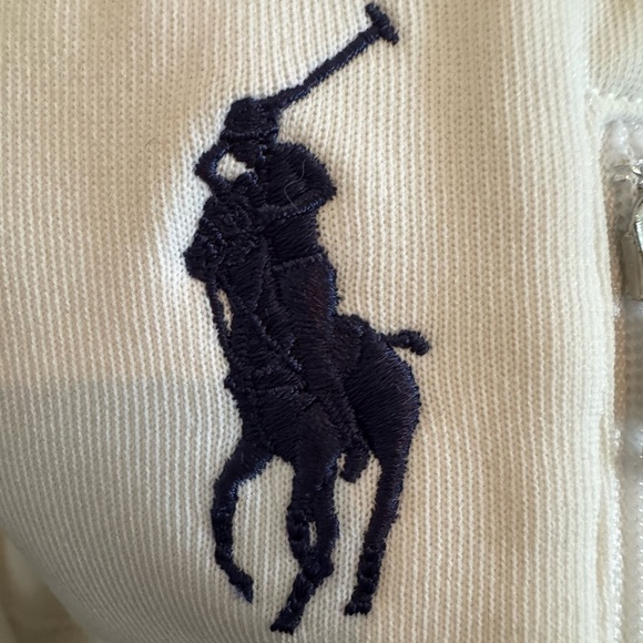 New RLX Ralph Lauren Logo horse Sweatpants Mens white Zip Pockets medium - Picture 4 of 10